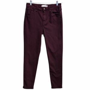 KanCan Burgundy High Rise Skinny Jeans Size 31 Stretch Modal Blend Denim